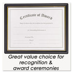 Economy Framed Achievement/appreciation Awards, 11 X 8.5, Horiztontal Orientation, White With Black Border