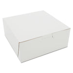 White One-Piece Non-Window Bakery Boxes, 6 x 6 x 2.5, White, Paper, 250/Carton