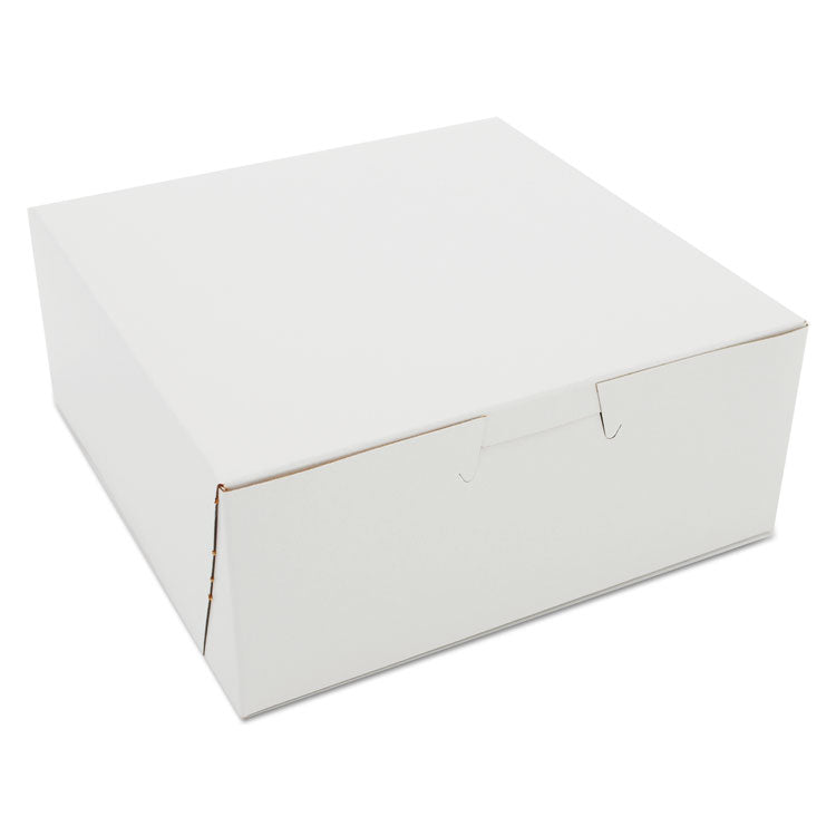 White One-Piece Non-Window Bakery Boxes, 6 x 6 x 2.5, White, Paper, 250/Carton