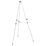 Lightweight Telescoping Tripod Easel, 38" To 66" High, Aluminum, Silver