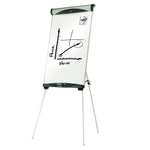 Euro Magnetic Presentation Easel, 27" x 39", White Surface, Satin Aluminum Frame