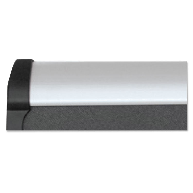 Prestige Plus Magnetic Fabric Bulletin Boards, 72" x 48", Gray Surface, Satin Aluminum Frame