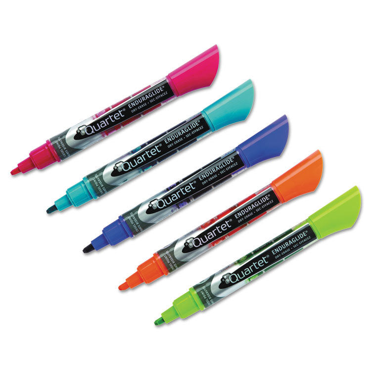 Enduraglide Dry Erase Marker, Broad Chisel Tip, Nine Assorted Colors, 12/set