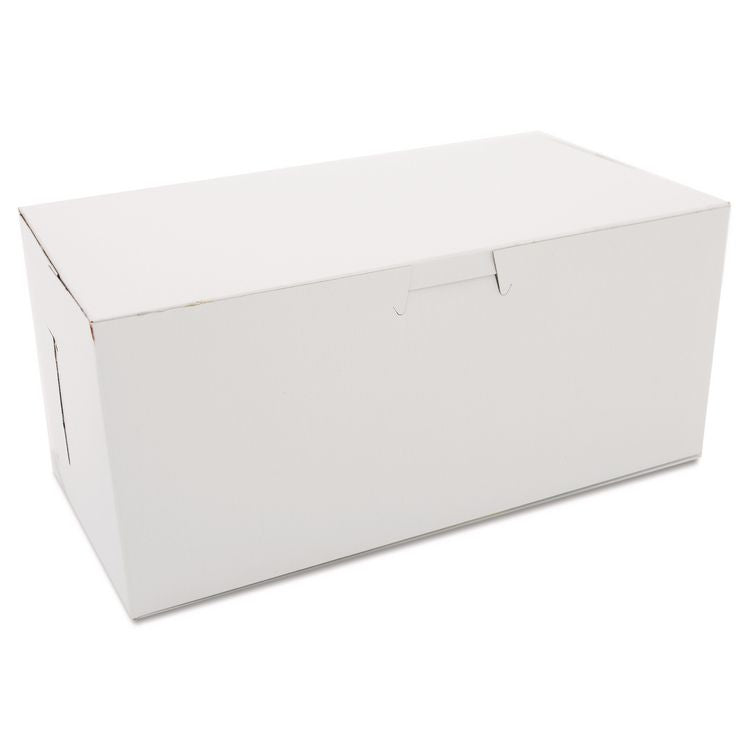 White One-Piece Non-Window Bakery Boxes, 4 x 9 x 5, White, Paper, 250/Carton