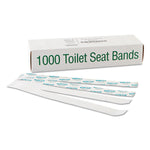Sani/Shield Printed Toilet Seat Band, 16 x 1.5, Blue/White, 1,000/Carton