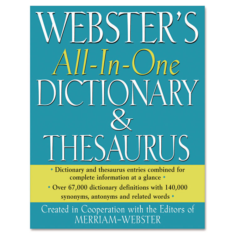 All-In-One Dictionary/thesaurus, Hardcover, 768 Pages