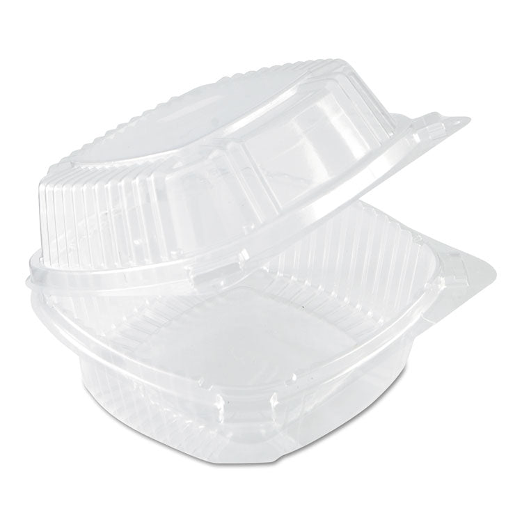 ClearView SmartLock Hinged Lid Container, 20 oz, 5.75 x 6 x 3, Clear, Plastic, 500/Carton