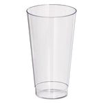 Comet Plastic Tumbler, Squat, 16 oz, Clear, 25/Pack, 20 Packs/Carton