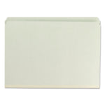 Recycled Pressboard Fastener Folders, Straight Tabs, Two SafeSHIELD Fasteners, 2" Expansion, Legal Size, Gray-Green, 25/Box