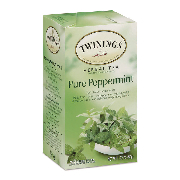 Tea Bags, Pure Peppermint, 1.76 Oz, 25/box