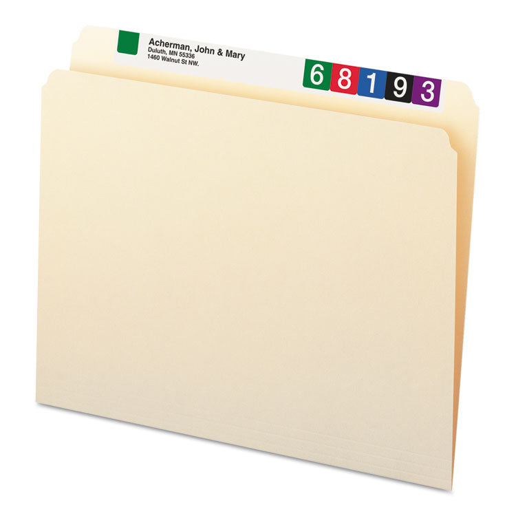 Manila File Folders, Straight Tabs, Letter Size, 0.75" Expansion, Manila, 100/Box
