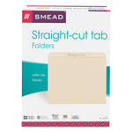 Manila File Folders, Straight Tabs, Letter Size, 0.75" Expansion, Manila, 100/Box