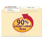 SuperTab Top Tab File Folders, 1/3-Cut Tabs: Assorted, Letter Size, 0.75" Expansion, 11-pt Manila, 100/Box