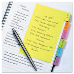 Index Sticky Notes, 6-Tab Sets, Note Ruled, 4" x 6", Assorted Colors, 60 Sheets/Set, 2 Sets/Pack