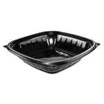 PresentaBowls Pro Black Square Bowls, 32 oz, 8.5 x 8.5 x 2, Plastic, 63/Bag, 4 Bags/Carton