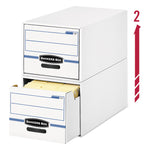 Stor/drawer Basic Space-Savings Storage Drawers, Letter Files, 14" X 25.5" X 11.5", White/blue, 6/carton