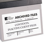 Durable Permanent Id Labels With Trueblock Technology, Laser Printers, 5 X 8.13, White, 2/sheet, 50 Sheets/pack