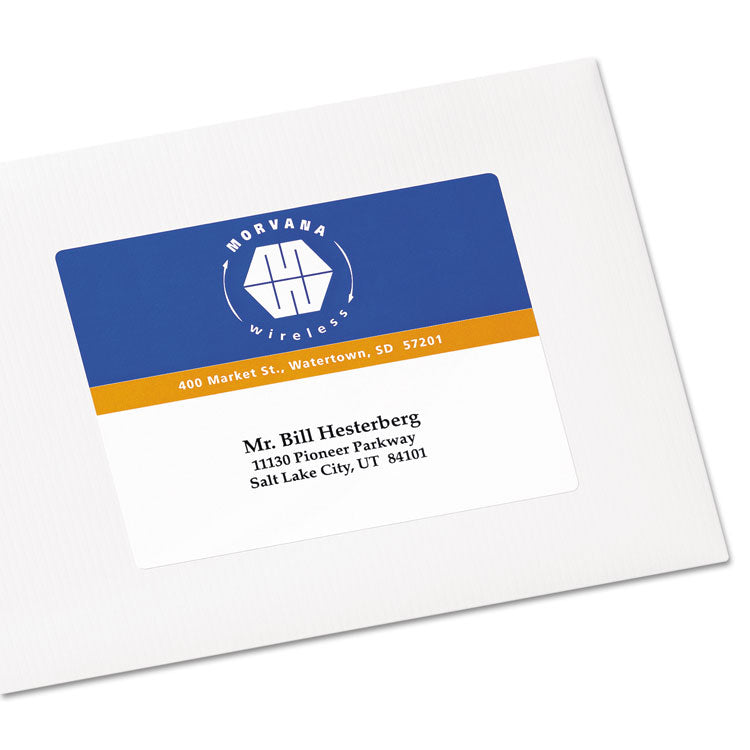 Vibrant Laser Color-Print Labels w/ Sure Feed, 3.75 x 4.75, White, 100/PK