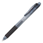 EnerGel-X Gel Pen, Retractable, Fine 0.5 mm, Black Ink, Clear/Black Barrel, 24/Pack