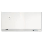 Polarity Magnetic Dry Erase White Board, 96" x 46", White Surface, Satin Aluminum Frame
