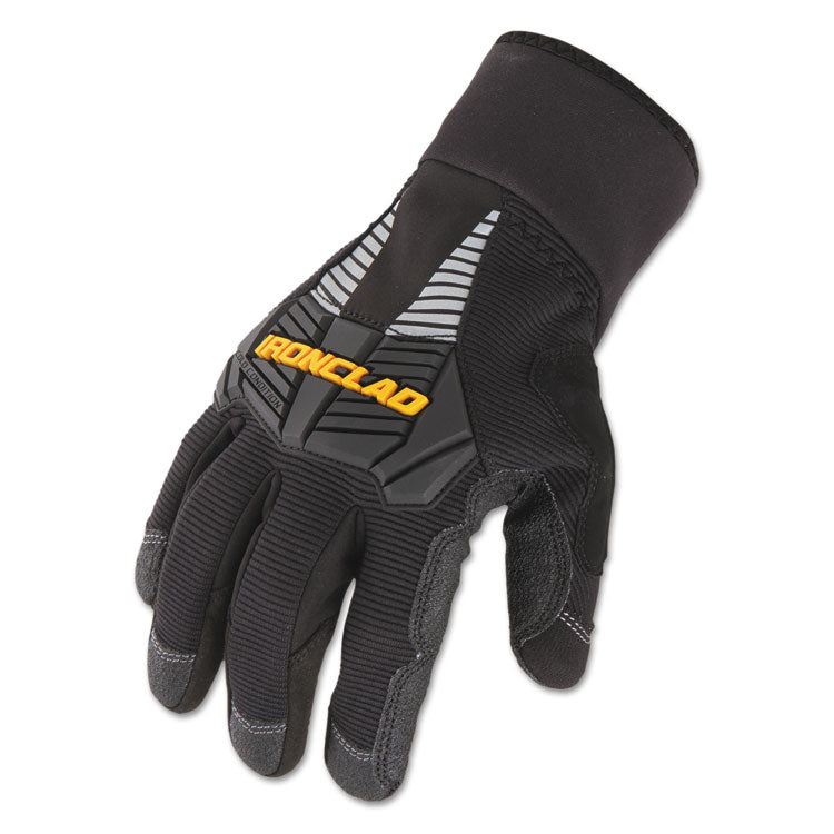 Cold Condition Gloves, EN388: 3222, 10" Long, Medium, Black, Pair