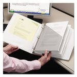 Organized Up Poly Slash Jackets, 2-Sections, Letter Size, Clear, 5/pack