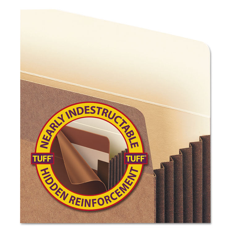 Redrope TUFF Pocket Drop-Front File Pockets with Fully Lined Gussets, 5.25" Expansion, Legal Size, Redrope, 10/Box