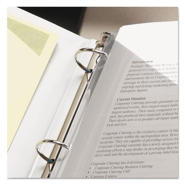 Organized Up Poly Slash Jackets, 2-Sections, Letter Size, Clear, 5/pack