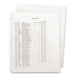 Organized Up Poly Slash Jackets, 2-Sections, Letter Size, Clear, 5/pack