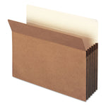 Recycled Top Tab File Pockets, 5.25" Expansion, Letter Size, Redrope, 10/Box
