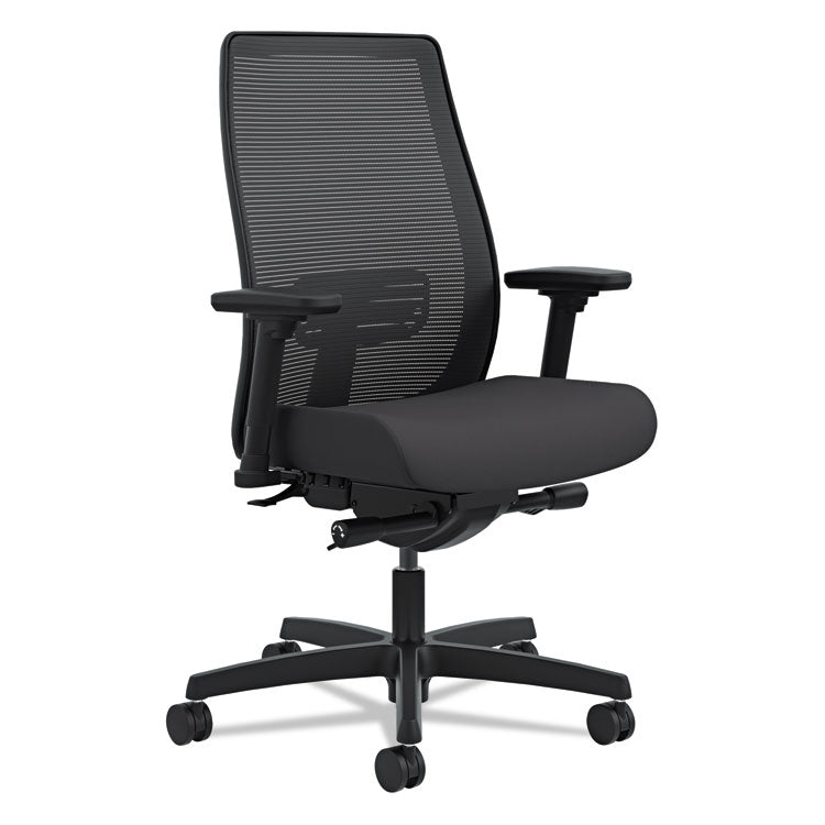 Endorse Mesh Mid-Back Work Chair, Supports Up To 300 Lb, 17.5" To 21.75" Seat Height, Black