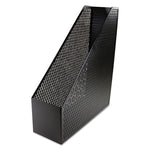 Urban Collection Punched Metal Magazine File, 3.5 x 10 x 11.5, Black