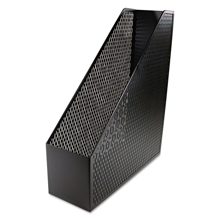 Urban Collection Punched Metal Magazine File, 3.5 x 10 x 11.5, Black