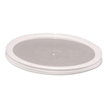 Deli Container Lids, Over-Cap-Style, Clear, Plastic, 50/Pack, 10 Packs/Carton