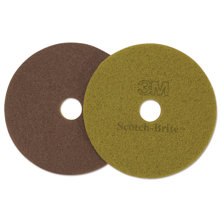 Diamond Floor Pads, 17" Diameter, Sienna, 5/carton