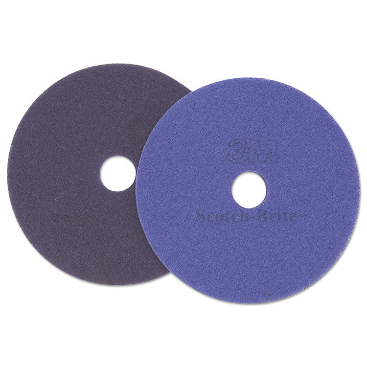 Diamond Floor Pads, 17" Diameter, Purple, 5/carton