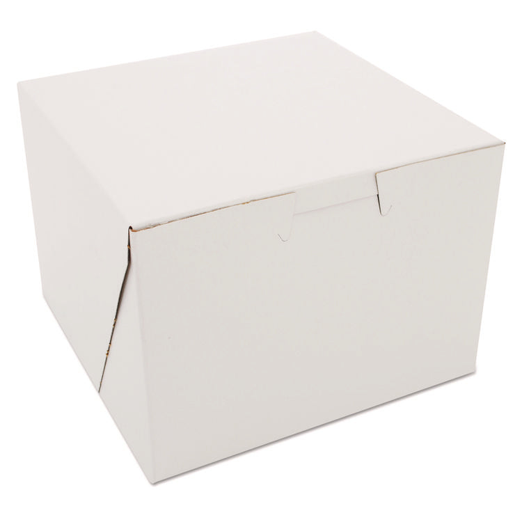 White One-Piece Non-Window Bakery Boxes, 5.5 x 5.5 x 4, White, Paper, 250/Carton
