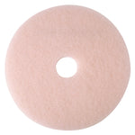 Ultra High-Speed Eraser Floor Burnishing Pad 3600, 24" Diameter, Pink, 5/carton