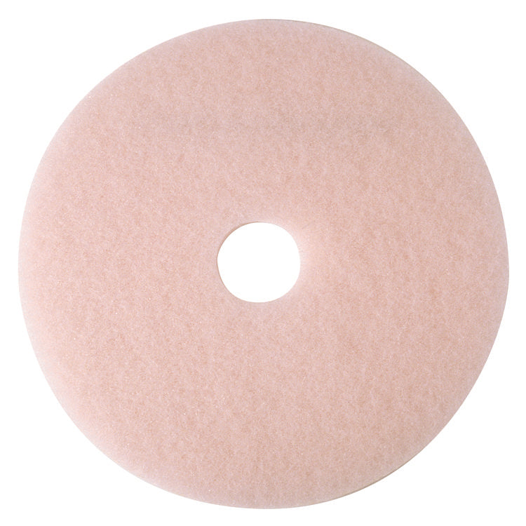 Ultra High-Speed Eraser Floor Burnishing Pad 3600, 24" Diameter, Pink, 5/carton