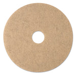 Ultra High-Speed Natural Blend Floor Burnishing Pads 3500, 20" Diameter, Tan, 5/carton