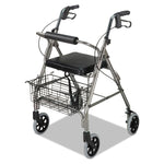 Ultra Lightweight Rollator, Adjusts 33.75" to 38", 300 lb Capacity, Titanium