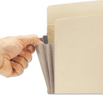 Manila End Tab File Pockets with Tear Resistant Gussets, 3.5" Expansion, Letter Size, Manila, 10/Box