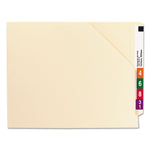 End Tab Jackets With Reinforced Tabs, Straight Tab, Letter Size, 11-Pt Manila, 100/box
