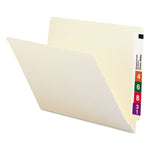 Heavyweight Manila End Tab Folders, 9.5" High Front, Straight 1-Ply Tabs, Letter Size, 0.75" Expansion, Manila, 100/Box