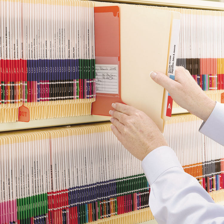 100% Recycled Manila End Tab Folders, Straight Tabs, Letter Size, 0.75" Expansion, Manila, 100/Box