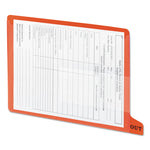 Colored Poly Out Guides With Pockets, 1/3-Cut End Tab, Out, 8.5 X 11, Red, 25/box
