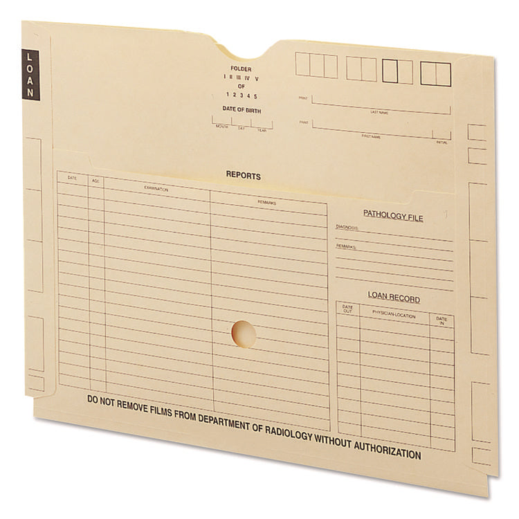 Pxr7 X-Ray Jackets With Pockets, Straight Tab, Manila, 100/box