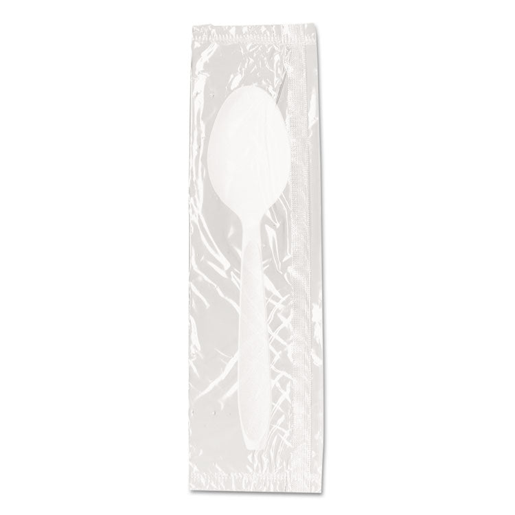 Reliance Mediumweight Cutlery, Individually Wrapped, Spoon, Plastic, White, 1,000/Carton