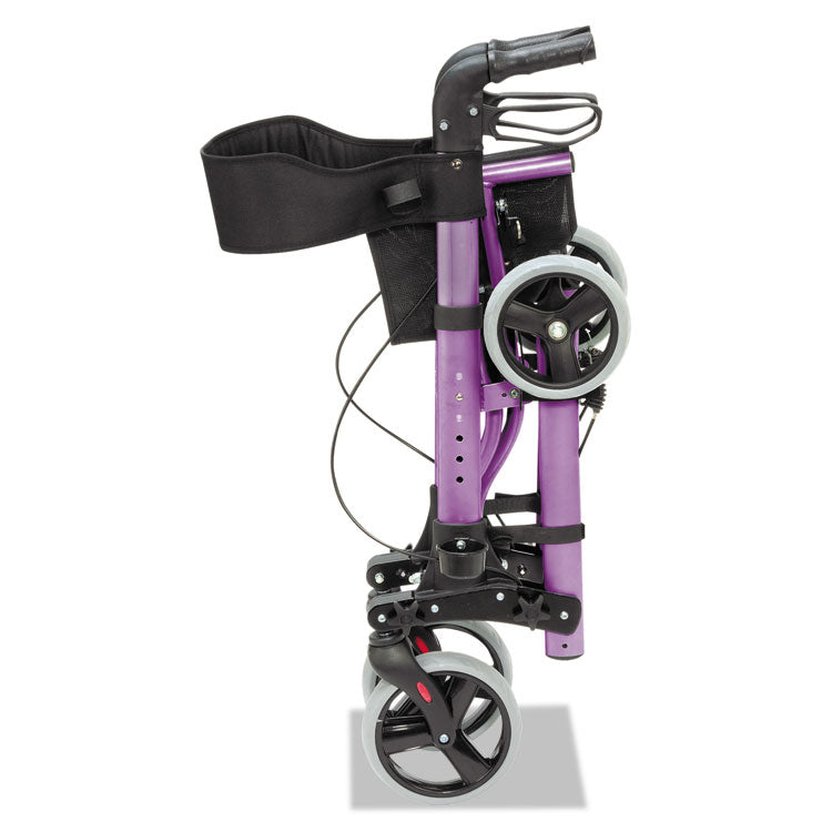 Gateway Aluminum Rollator, Adjusts 31" to 36", 300 lb Capacity, Purple