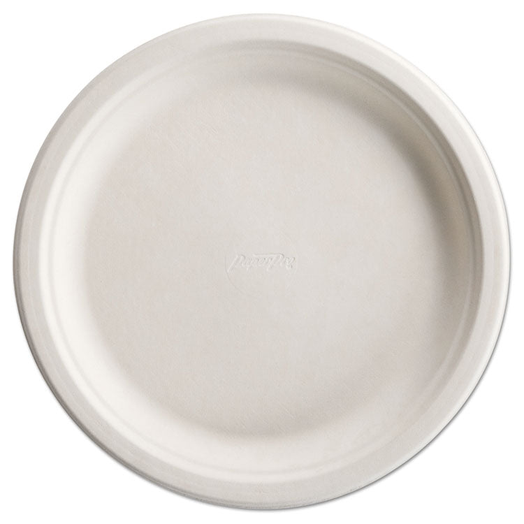 PaperPro Naturals Molded Fiber Dinnerware, Round Plates, 10.5" dia, Natural, 125/Pack, 4 Packs/Carton